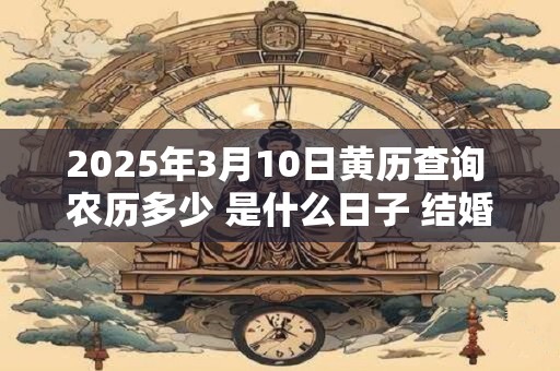 2025年3月10日黄历查询 农历多少 是什么日子 结婚吉时