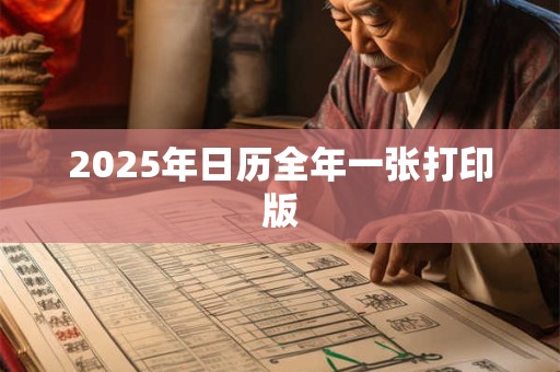 2025年日历全年一张打印版