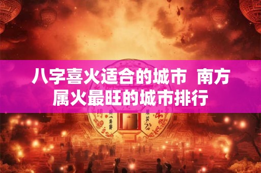 八字喜火适合的城市  南方属火最旺的城市排行