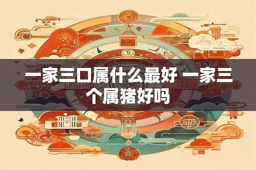 一家三口属什么最好 一家三个属猪好吗