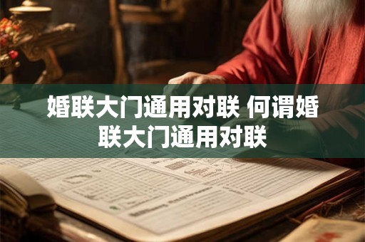 婚联大门通用对联 何谓婚联大门通用对联