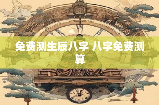 免费测生辰八字 八字免费测算