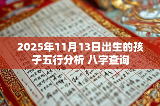 2025年11月13日出生的孩子五行分析 八字查询