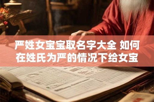 严姓女宝宝取名字大全 如何在姓氏为严的情况下给女宝宝取名