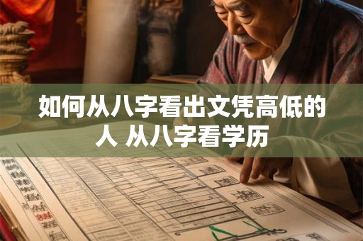 如何从八字看出文凭高低的人 从八字看学历