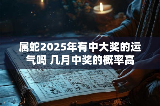 属蛇2025年有中大奖的运气吗 几月中奖的概率高