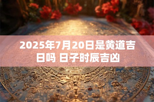 2025年7月20日是黄道吉日吗 日子时辰吉凶