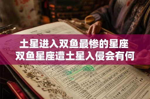 土星进入双鱼最惨的星座 双鱼星座遭土星入侵会有何后果
