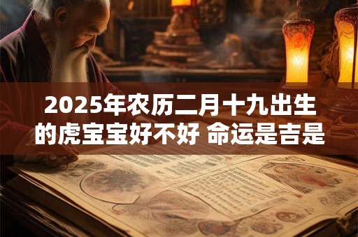 2026年农历二月十九出生的虎宝宝好不好 命运是吉是凶