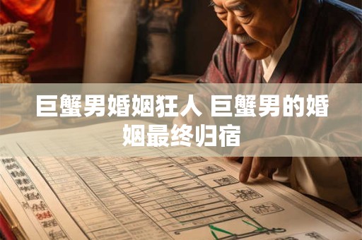 巨蟹男婚姻狂人 巨蟹男的婚姻最终归宿
