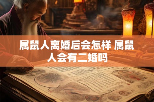 属鼠人离婚后会怎样 属鼠人会有二婚吗