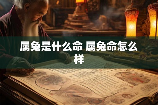 属兔是什么命 属兔命怎么样