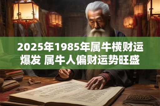 2025年1985年属牛横财运爆发 属牛人偏财运势旺盛吗 2025年1985年属牛横财运爆发 属牛人偏财运势旺盛吗