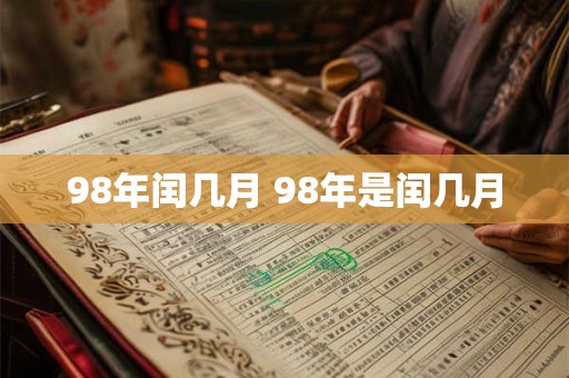 98年闰几月 98年是闰几月