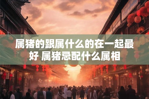 属猪的跟属什么的在一起最好 属猪忌配什么属相