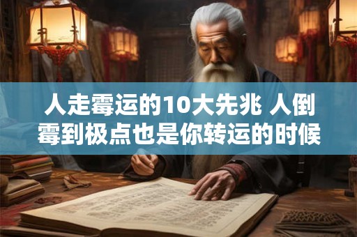 人走霉运的10大先兆 人倒霉到极点也是你转运的时候