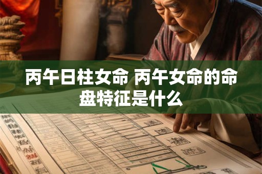 丙午日柱女命 丙午女命的命盘特征是什么