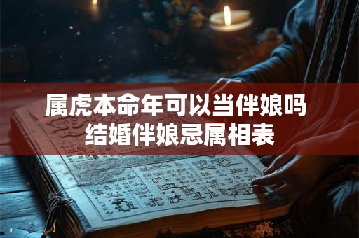 属虎本命年可以当伴娘吗 结婚伴娘忌属相表
