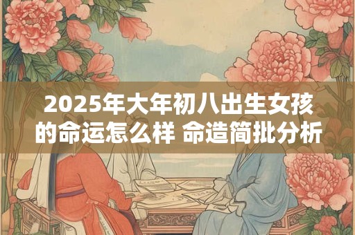 2025年大年初八出生女孩的命运怎么样 命造简批分析！
