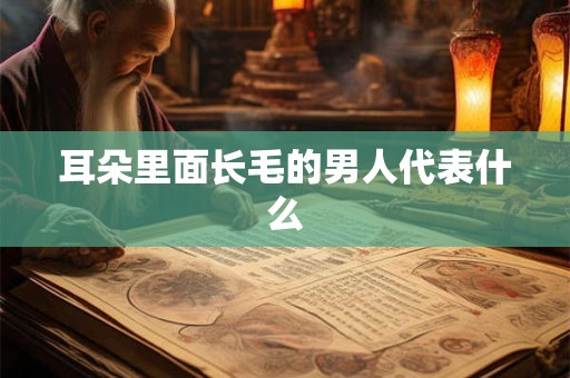 耳朵里面长毛的男人代表什么