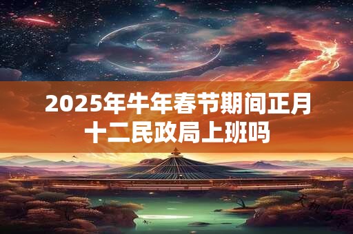 2025年牛年春节期间正月十二民政局上班吗