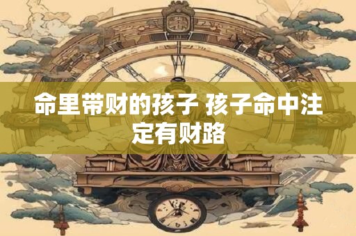 命里带财的孩子 孩子命中注定有财路