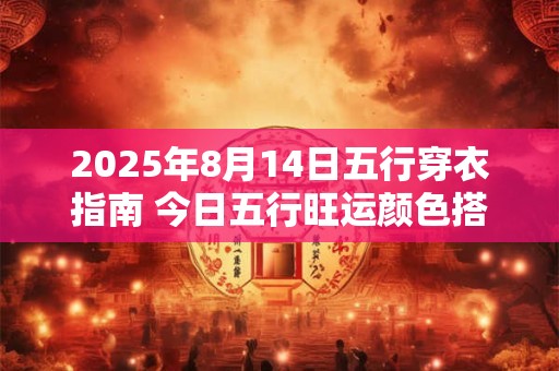 2025年8月14日五行穿衣指南 今日五行旺运颜色搭配