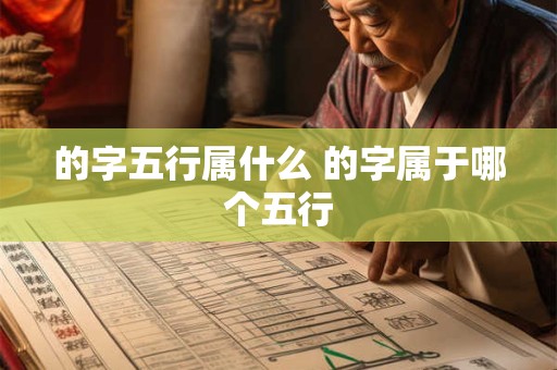 的字五行属什么 的字属于哪个五行