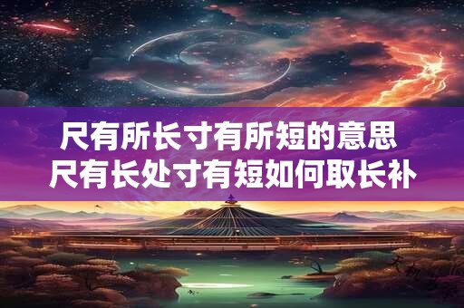 尺有所长寸有所短的意思 尺有长处寸有短如何取长补短