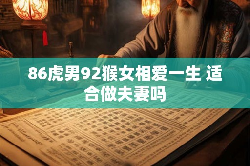 86虎男92猴女相爱一生 适合做夫妻吗