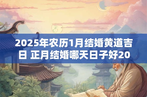 2025年农历1月结婚黄道吉日 正月结婚哪天日子好2025