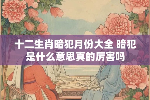 十二生肖暗犯月份大全 暗犯是什么意思真的厉害吗