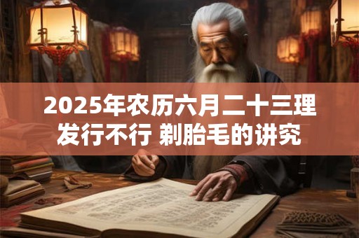 2025年农历六月二十三理发行不行 剃胎毛的讲究