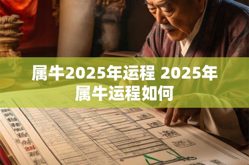 属牛2025年运程 2025年属牛运程如何