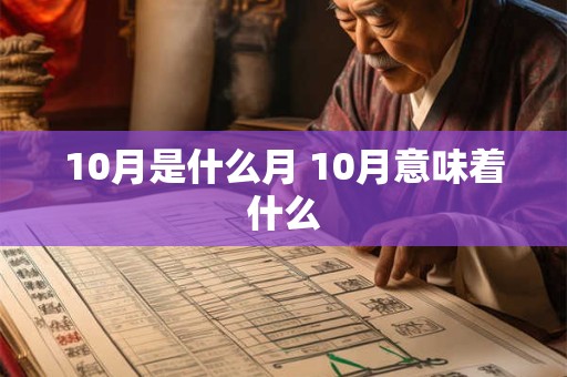 10月是什么月 10月意味着什么