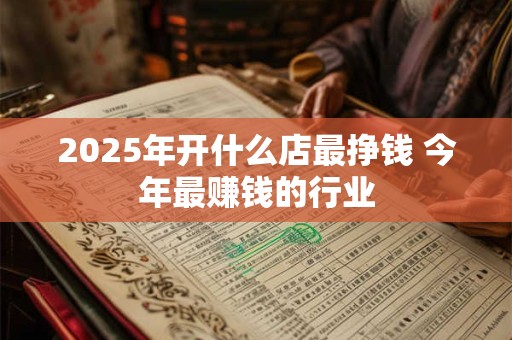 2025年开什么店最挣钱 今年最赚钱的行业 2025年开什么店最挣钱 今年最赚钱的行业