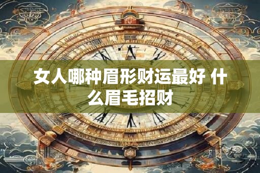 女人哪种眉形财运最好 什么眉毛招财