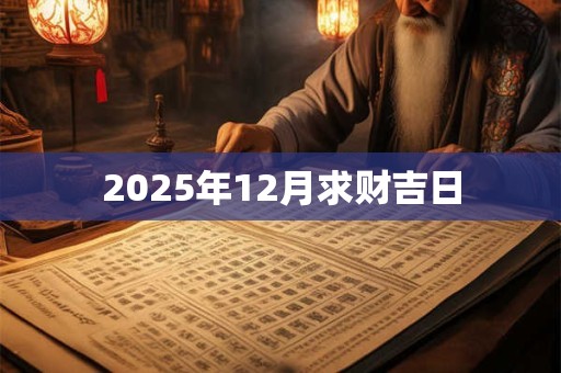2025年12月求财吉日