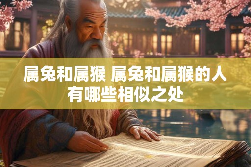 属兔和属猴 属兔和属猴的人有哪些相似之处