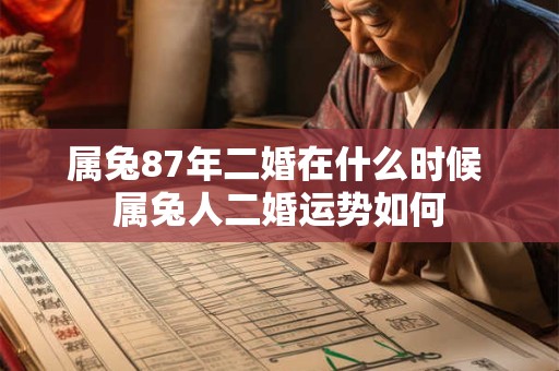 属兔87年二婚在什么时候 属兔人二婚运势如何