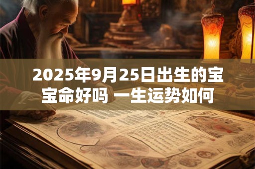 2025年9月25日出生的宝宝命好吗 一生运势如何