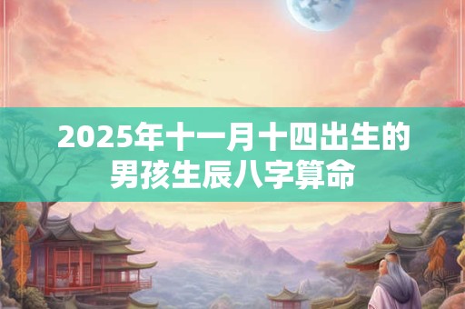 2025年十一月十四出生的男孩生辰八字算命 2025年十一月十四出生的男孩生辰八字算命