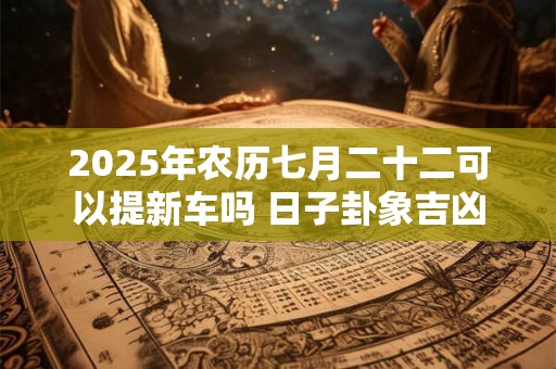 2025年农历七月二十二可以提新车吗 日子卦象吉凶