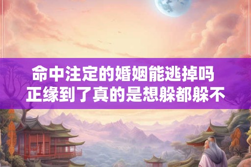命中注定的婚姻能逃掉吗 正缘到了真的是想躲都躲不了