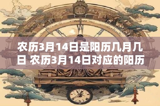农历3月14日是阳历几月几日 农历3月14日对应的阳历日期是