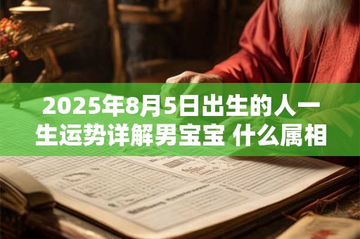 2025年8月5日出生的人一生运势详解男宝宝 什么属相