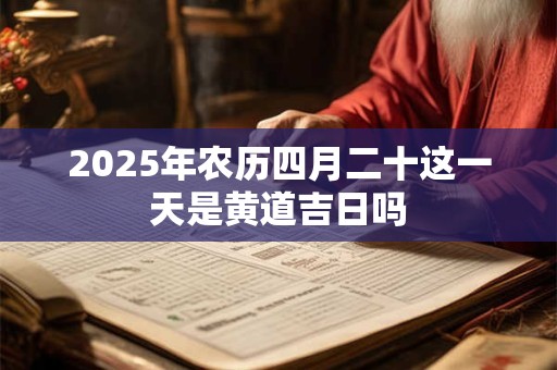2025年农历四月二十这一天是黄道吉日吗