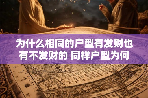 为什么相同的户型有发财也有不发财的 同样户型为何有财富差距