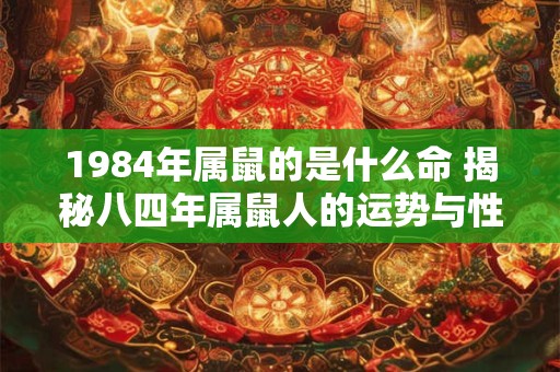 1984年属鼠的是什么命 揭秘八四年属鼠人的运势与性格特点