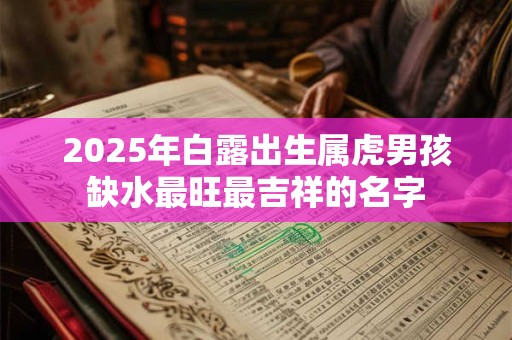 2025年白露出生属虎男孩缺水最旺最吉祥的名字
